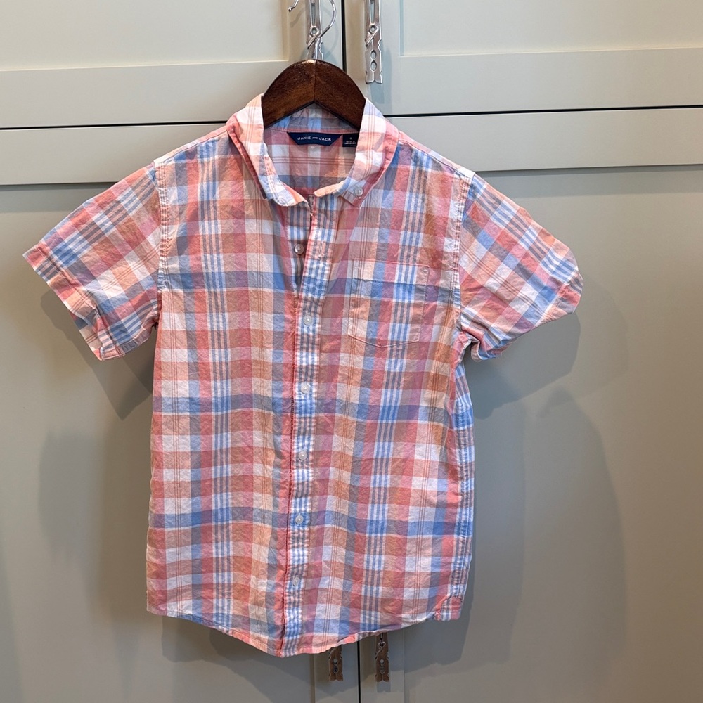 Janie & Jack Boys Short Sleeve Button-Up Shirt - Easter Outfit